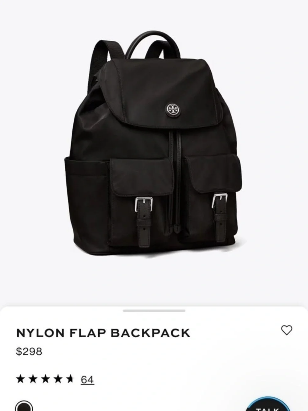 Tory Burch Nylon Flap Backpack